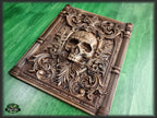 Skull carved panel made of wood, wood wall art, carved skull of wood, wall decor carving, Santa Muerte, Dark Art
