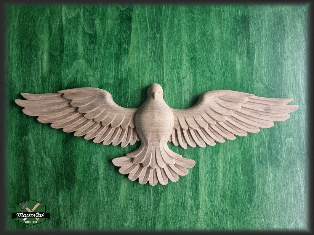Flying Dove Wooden Wall Decor, Unfinished Carved Bird, Wedding Dove, Symbol of Peace and Innocence,Pigeon,Holy Spirit Dove Church
