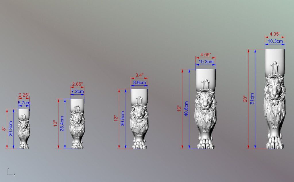 Legs Lion claws and Lion head, 1 piece, classic style lion feet, baroque legs, wooden feets, queen anne style