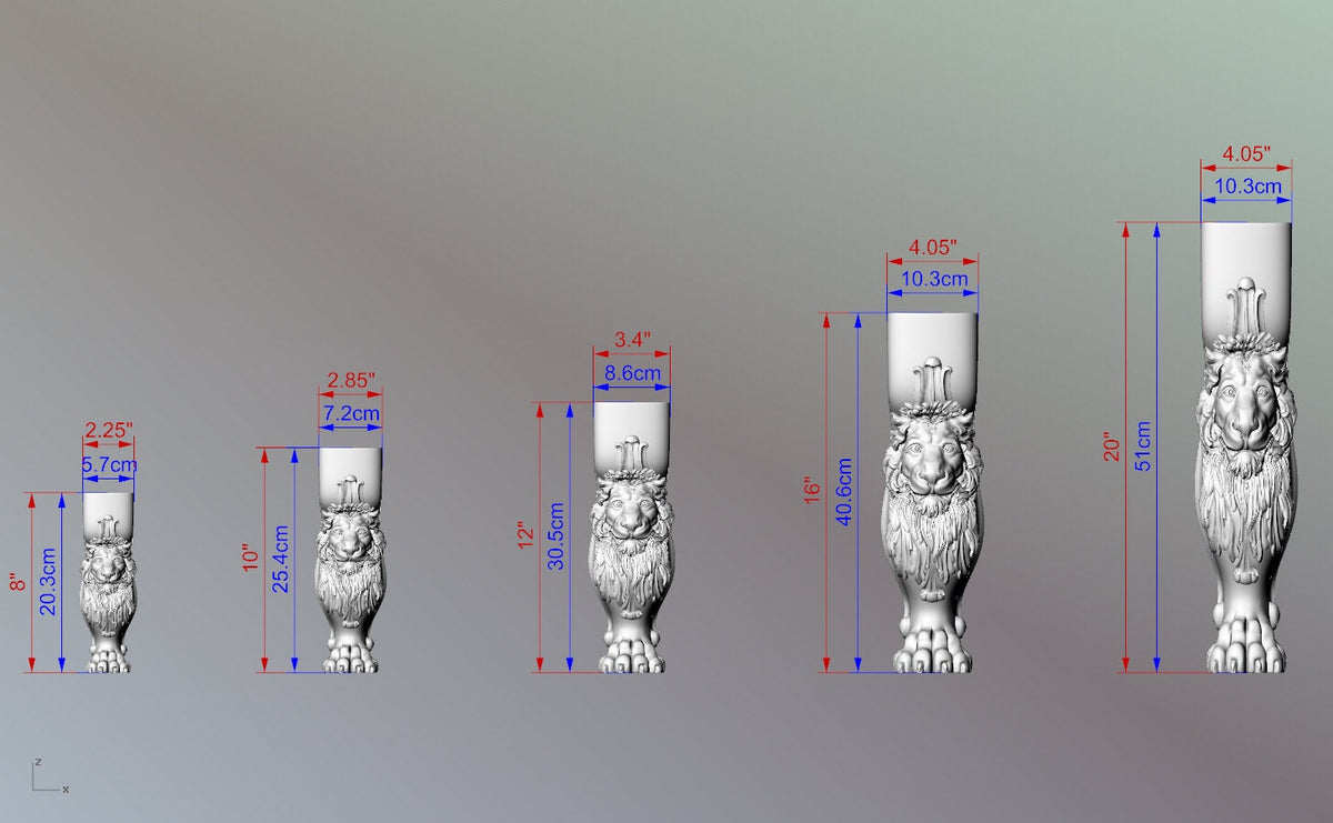 Legs Lion claws and Lion head, 1 piece, classic style lion feet, baroque legs, wooden feets, queen anne style