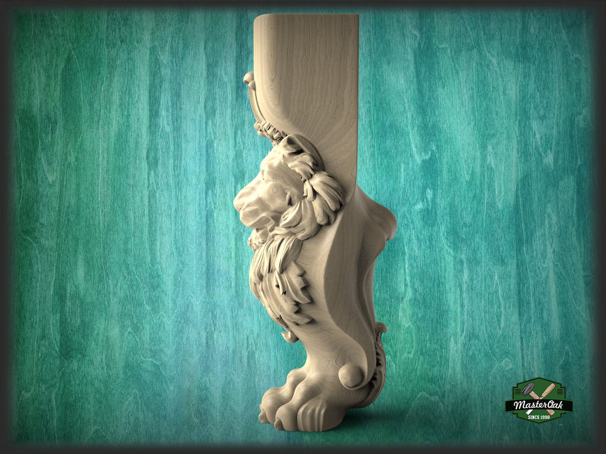 Legs Lion claws and Lion head, 1 piece, classic style lion feet, baroque legs, wooden feets, queen anne style