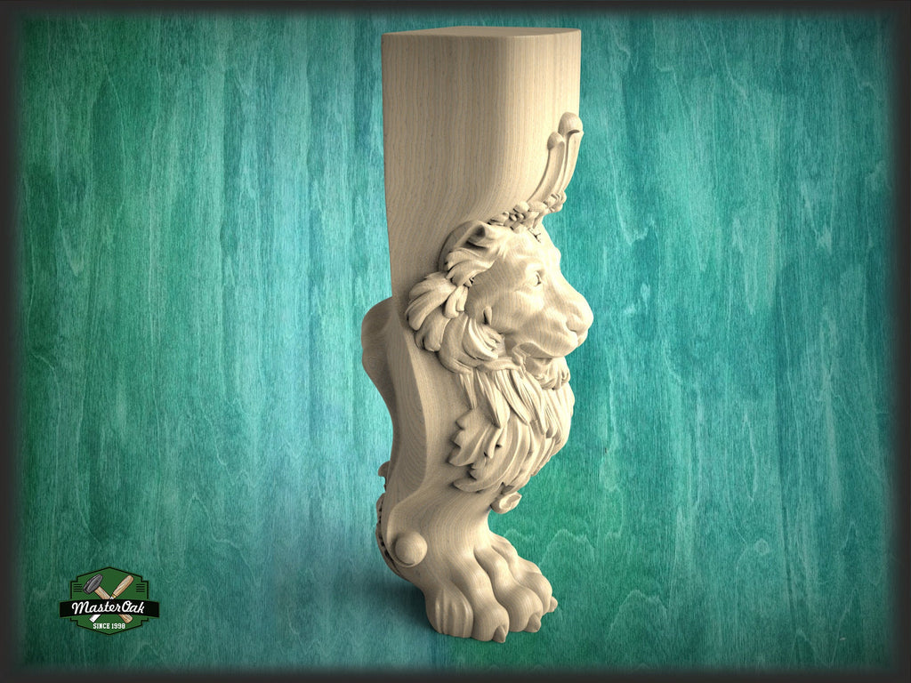Legs Lion claws and Lion head, 1 piece, classic style lion feet, baroque legs, wooden feets, queen anne style