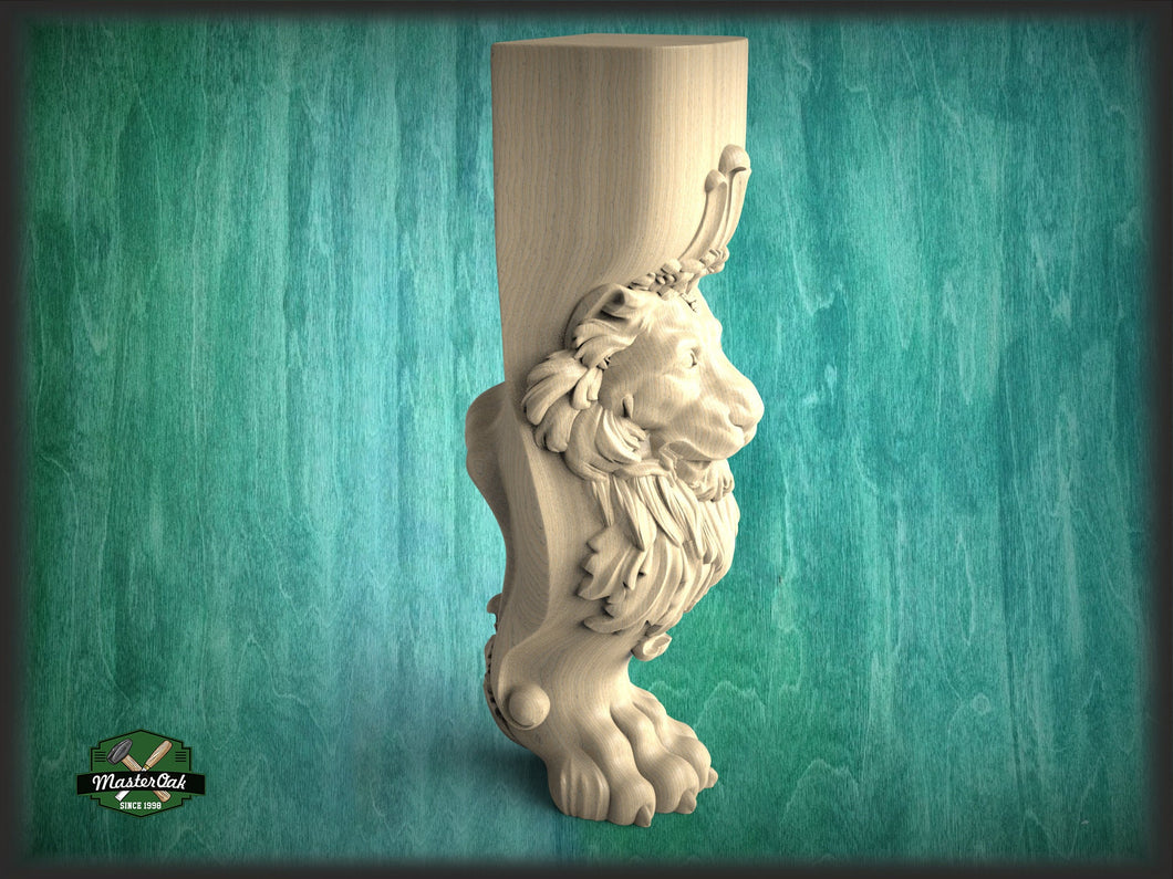 Legs Lion claws and Lion head, 1 piece, classic style lion feet, baroque legs, wooden feets, queen anne style
