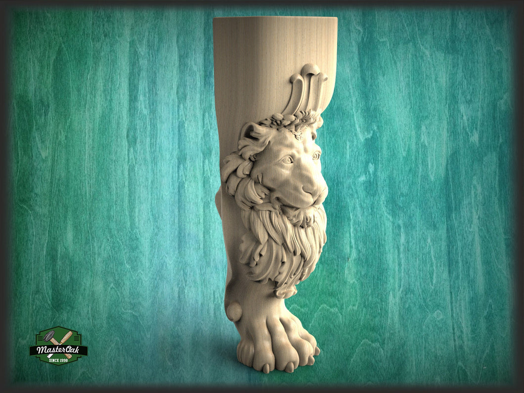 Legs Lion claws and Lion head, 1 piece, classic style lion feet, baroque legs, wooden feets, queen anne style