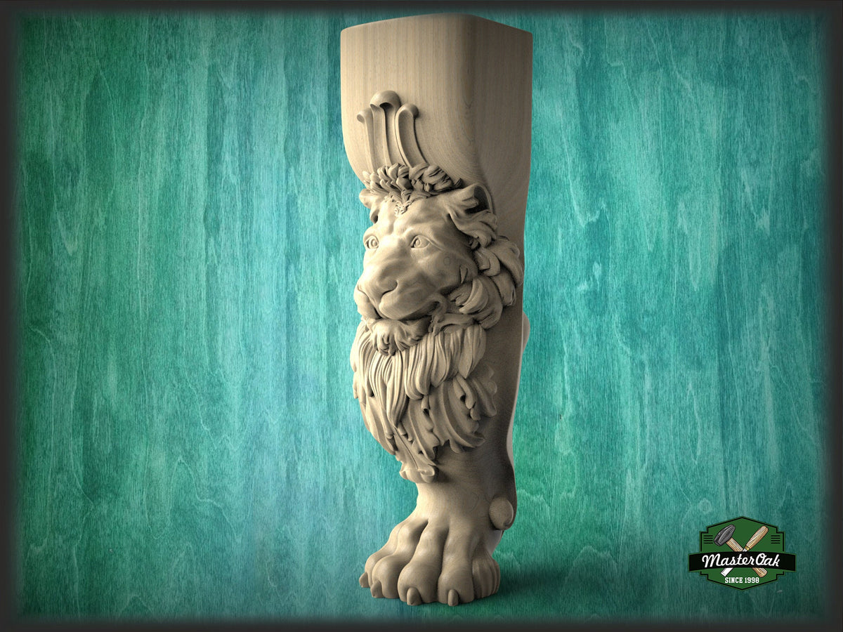 Legs Lion claws and Lion head, 1 piece, classic style lion feet, baroque legs, wooden feets, queen anne style