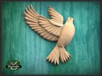 Dove Wooden Wall Decor, Unfinished Carved Bird, Wedding Dove, Symbol of Peace and Innocence,Pigeon,Holy Spirit Dove Church