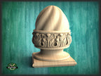 Carved Post Finials with square base, Staircase Newel Post Cap, Bed finials