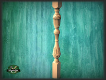 Load image into Gallery viewer, Luxury Carved Wooden Baluster for Stairs, carved banister of wood, stair banister, Carved wood balusters for stairs
