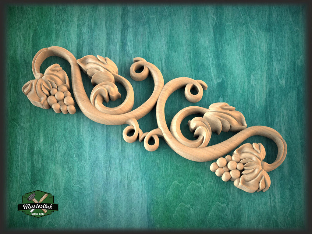 Carved Wood Applique for Fireplace Mantel