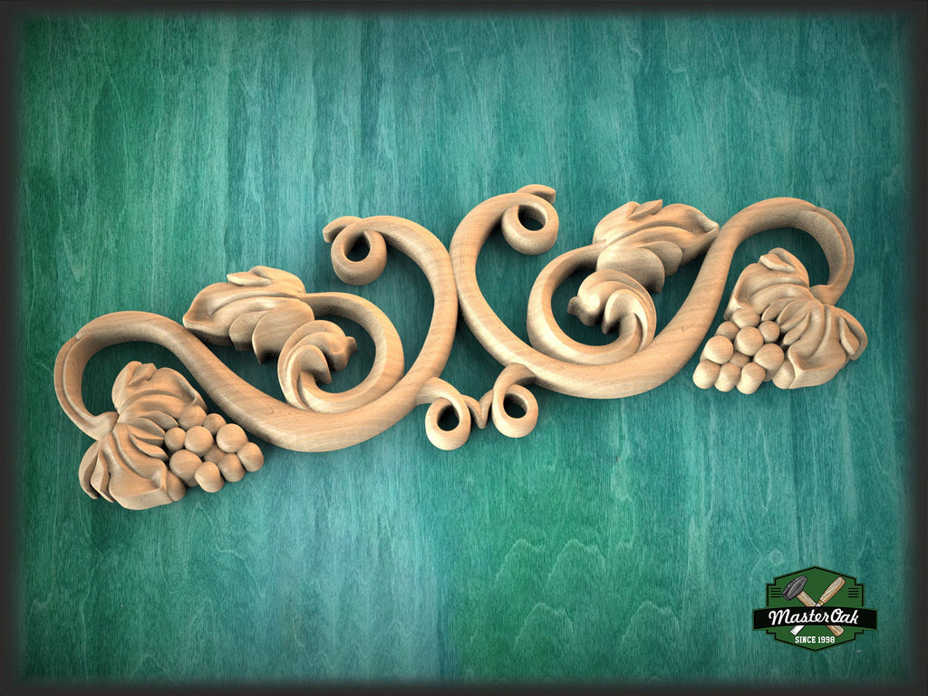 Carved Wood Applique for Fireplace Mantel