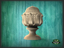 Load image into Gallery viewer, Hardwood Unpainted Classic Finial, Staircase Newel Post Cap
