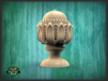 Load image into Gallery viewer, Hardwood Unpainted Classic Finial, Staircase Newel Post Cap
