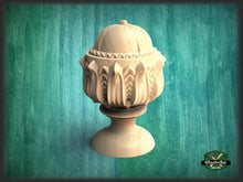 Load image into Gallery viewer, Hardwood Unpainted Classic Finial, Staircase Newel Post Cap
