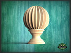 Architectural Wooden Onion Railing Post Topper