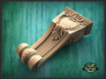 Carved bracket of wood, Unpainted, Decorative Carved Wooden Corbel, 1pc, Home Wall Embellishments, wood onlays, wood wall art decor