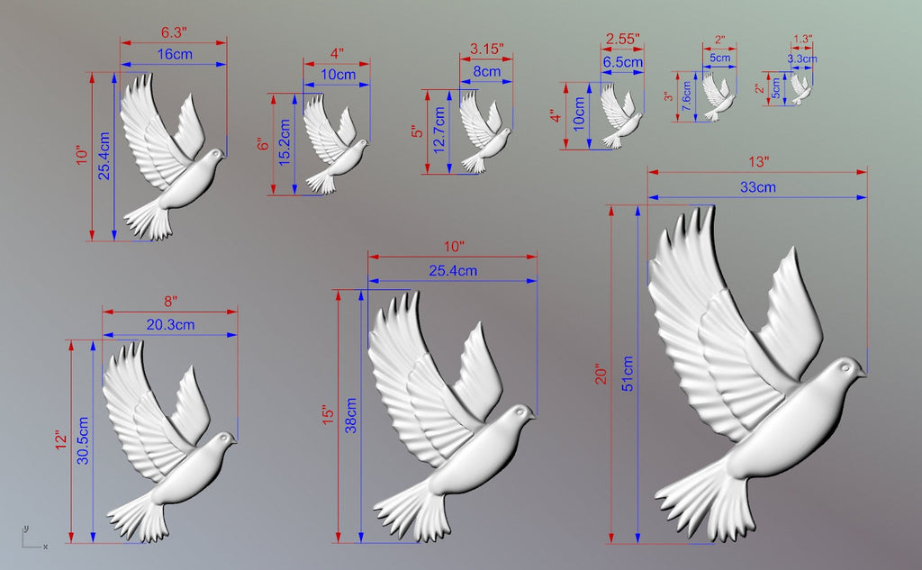Dove Wooden Wall Decor, Unfinished Carved Bird, Wedding Dove, Symbol of Peace and Innocence,Pigeon,Holy Spirit Dove Church