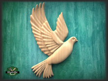 Load image into Gallery viewer, Dove Wooden Wall Decor, Unfinished Carved Bird, Wedding Dove, Symbol of Peace and Innocence,Pigeon,Holy Spirit Dove Church
