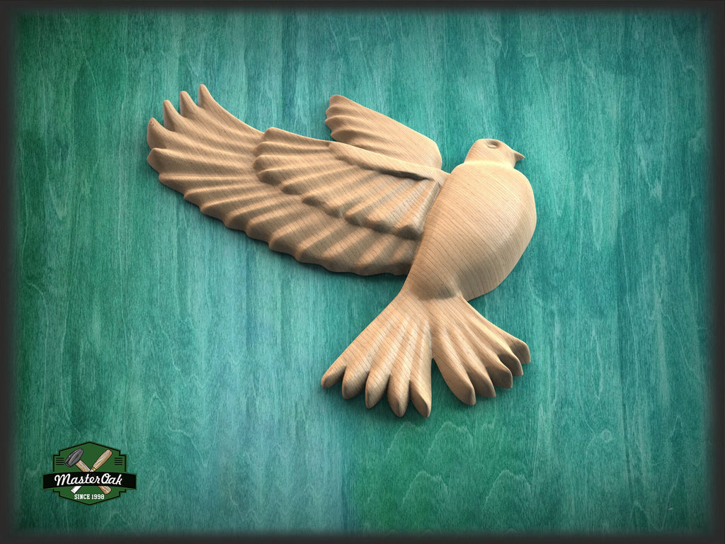 Dove Wooden Wall Decor, Unfinished Carved Bird, Wedding Dove, Symbol of Peace and Innocence,Pigeon,Holy Spirit Dove Church