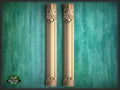 Wood pilasters for Fireplace, Set 2pc, Pair of Carved Wood Trim Post Pillars