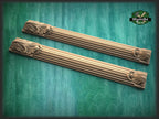 Wood pilasters for Fireplace, Set 2pc, Pair of Carved Wood Trim Post Pillars