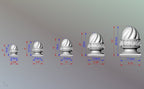 Carved Post Finials with square base, Staircase Newel Post Cap, Bed finials