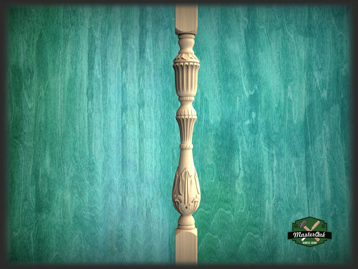 Luxury Carved Wooden Baluster for Stairs, carved banister of wood, stair banister, Carved wood balusters for stairs