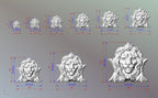 Wooden Lion Head, Carved lion head, Unpainted, 1pc, Applique furniture decor DIY Furniture Trim Supplies wall ornaments pediments