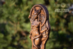 Large Lilith statue, Lilith carved of wood, Inanna, Pagan paganism God Altar sculpture, Ishtar, Wicca, Feminine Wisdom, Lilith altar