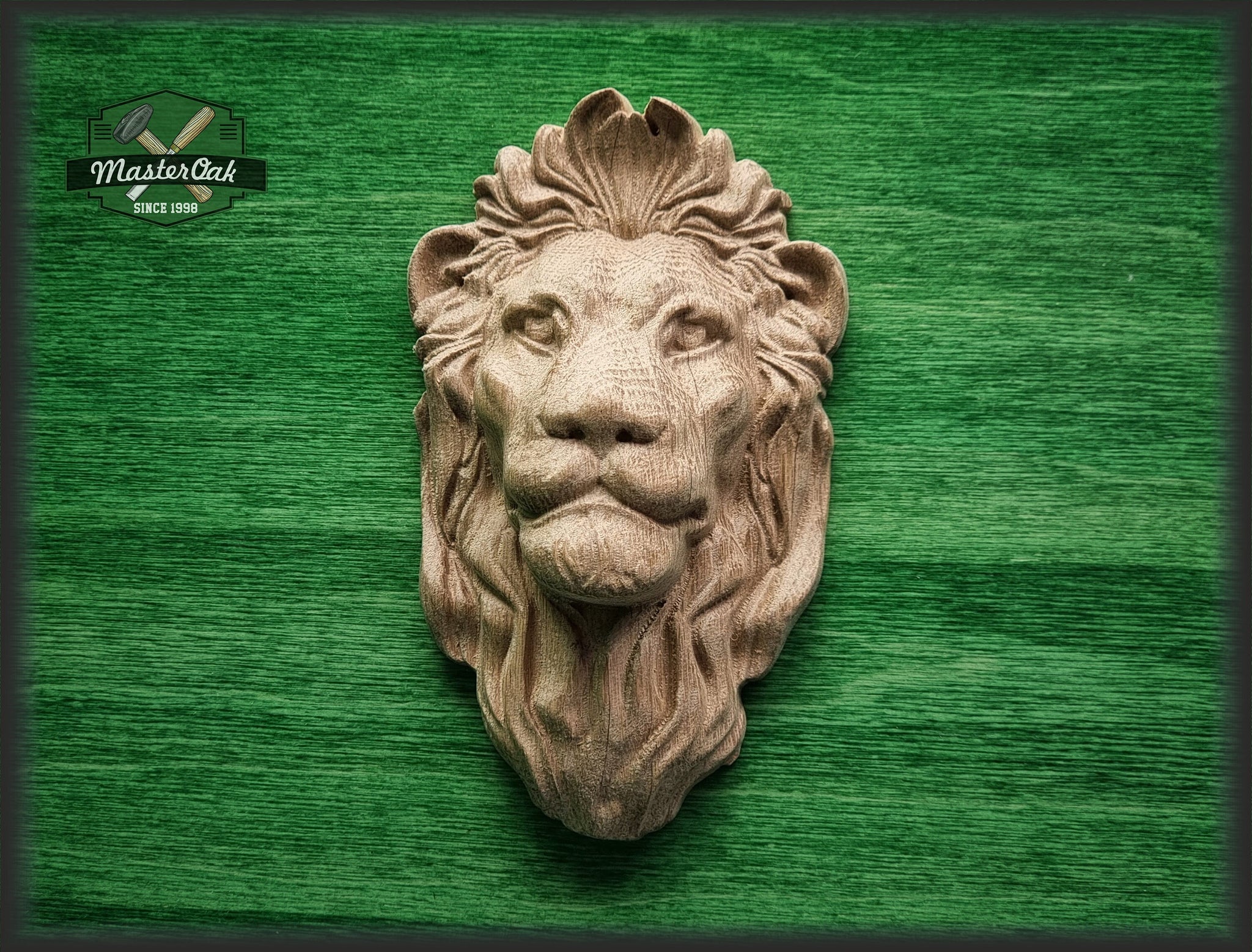 Lion Wood Carving Wall Hanging