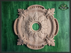 Round Architectural Applique Rosette Onlay Detailed Acanthus Ornamentation