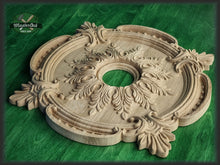 Load image into Gallery viewer, Round Architectural Applique Rosette Onlay Detailed Acanthus Ornamentation
