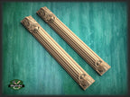 Wood pilasters for Fireplace, Set 2pc, Pair of Carved Wood Trim Post Pillars