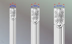 Wood pilasters for Fireplace, Set 2pc, Pair of Carved Wood Trim Post Pillars