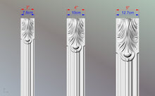 Load image into Gallery viewer, Wood pilasters for Fireplace, Set 2pc, Pair of Carved Wood Trim Post Pillars
