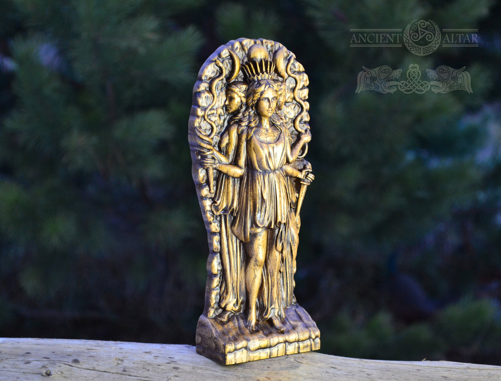 Hecate statue, Greek goddess, Hecate key, Witch statue, Pagan home altar,  witches, wicca statue, druid, witchcraft, hecate altar