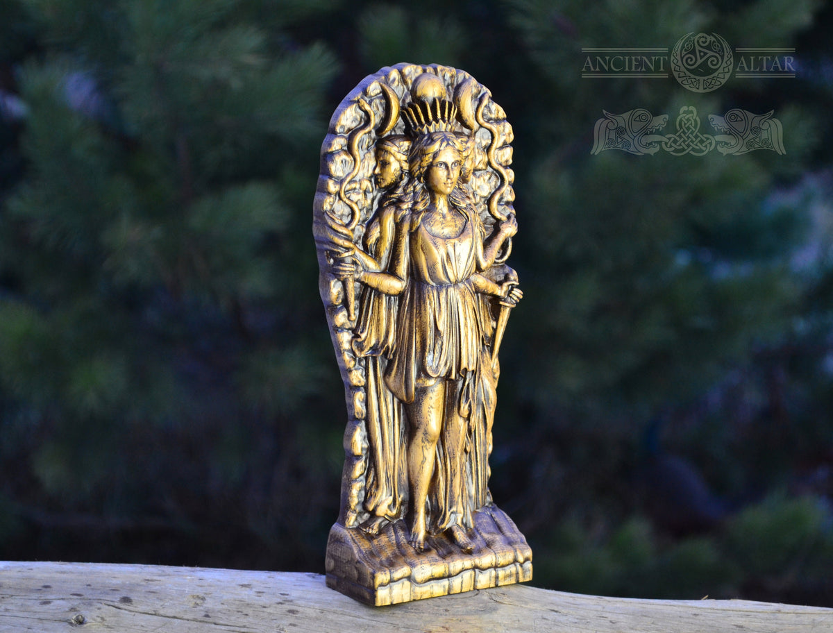 Hecate statue, Greek goddess, Hecate key, Witch statue, Pagan home altar,  witches, wicca statue, druid, witchcraft, hecate altar