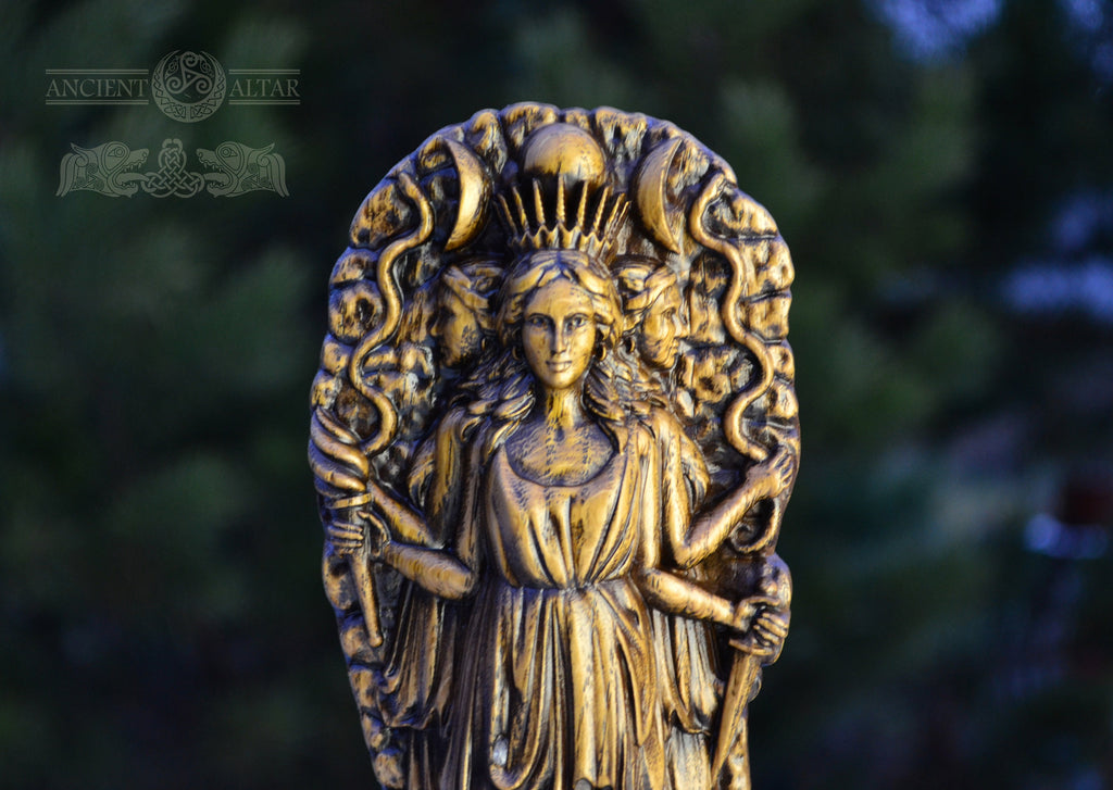 Hecate statue, Greek goddess, Hecate key, Witch statue, Pagan home altar,  witches, wicca statue, druid, witchcraft, hecate altar