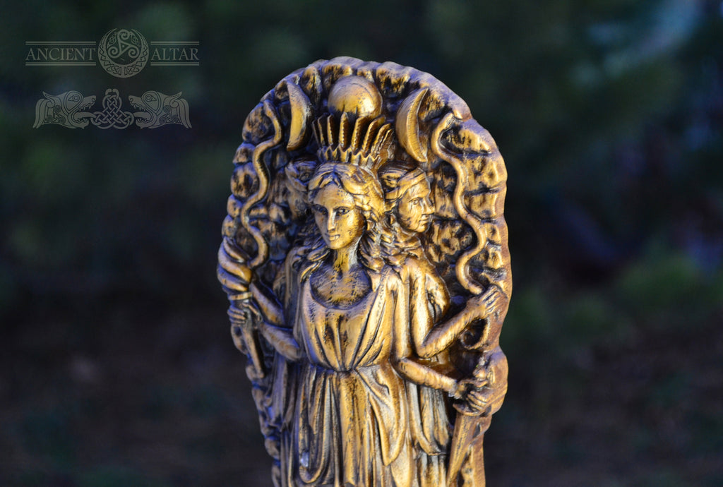 Hecate statue, Greek goddess, Hecate key, Witch statue, Pagan home altar,  witches, wicca statue, druid, witchcraft, hecate altar