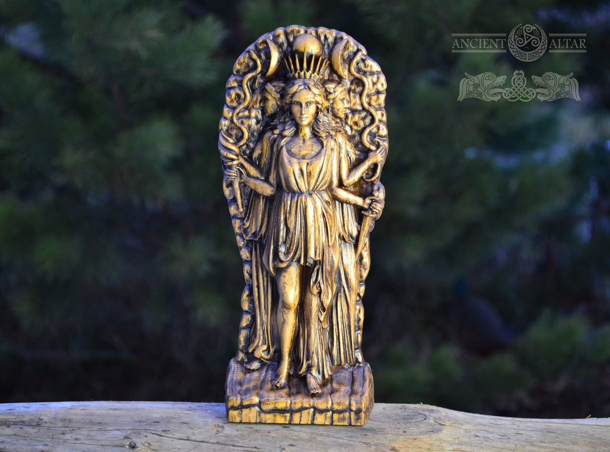 Hecate statue, Greek goddess, Hecate key, Witch statue, Pagan home altar,  witches, wicca statue, druid, witchcraft, hecate altar