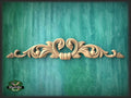 Wood Acorn Carved Horizontal Furniture Applique Onlay, 1pc, Unfinished, Home Wall Embellishments, Furniture Carving, Wood Onlay