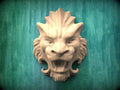 Gothic Lion Mask, Carved lion head, Unpainted, 1pc, Applique furniture decor DIY Furniture Trim Supplies wall ornaments pediments