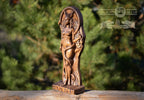 Large Lilith statue, Lilith carved of wood, Inanna, Pagan paganism God Altar sculpture, Ishtar, Wicca, Feminine Wisdom, Lilith altar
