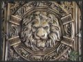 Wooden Lion Head Panel Carved wood carvings wood wall hanging plaque