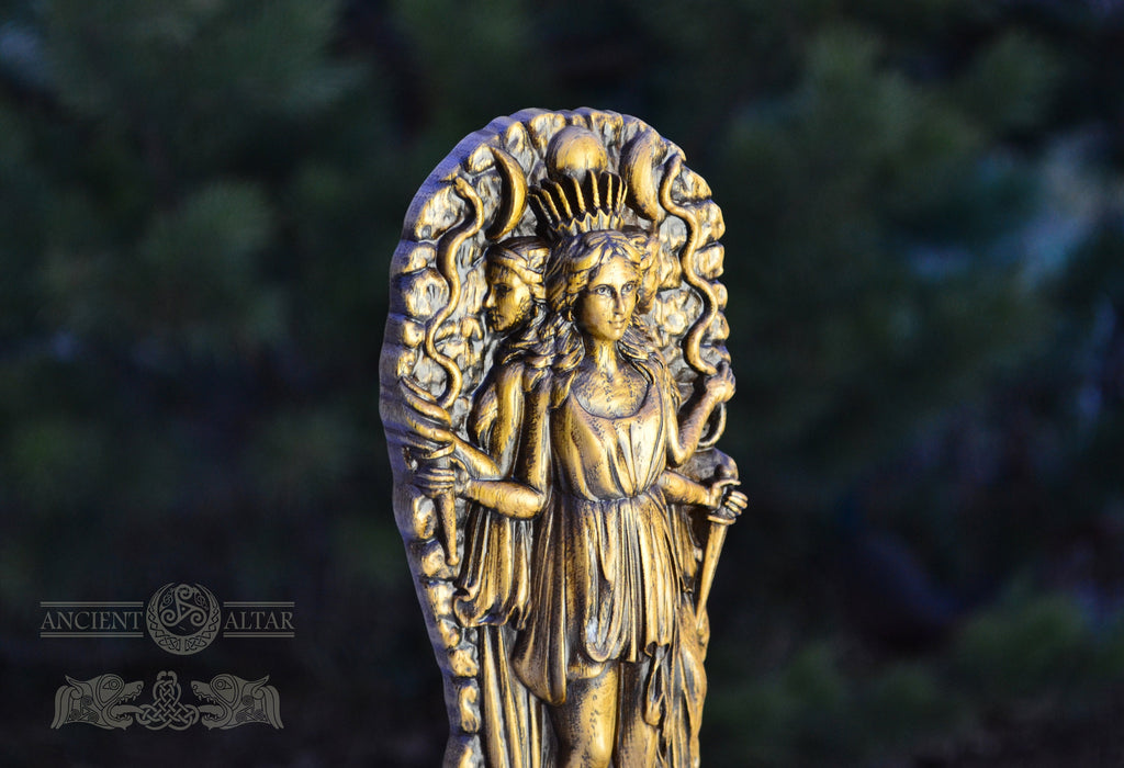 Hecate statue, Greek goddess, Hecate key, Witch statue, Pagan home altar,  witches, wicca statue, druid, witchcraft, hecate altar