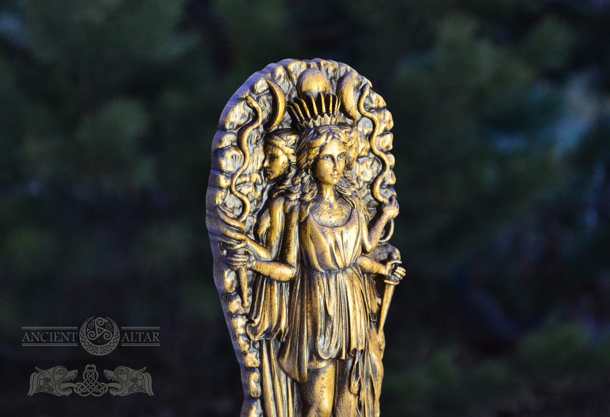 Hecate statue, Greek goddess, Hecate key, Witch statue, Pagan home altar,  witches, wicca statue, druid, witchcraft, hecate altar