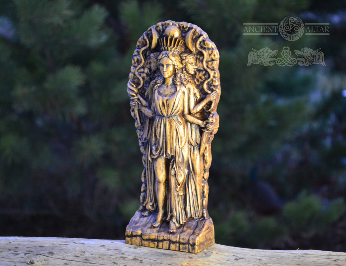 Hecate statue, Greek goddess, Hecate key, Witch statue, Pagan home altar,  witches, wicca statue, druid, witchcraft, hecate altar