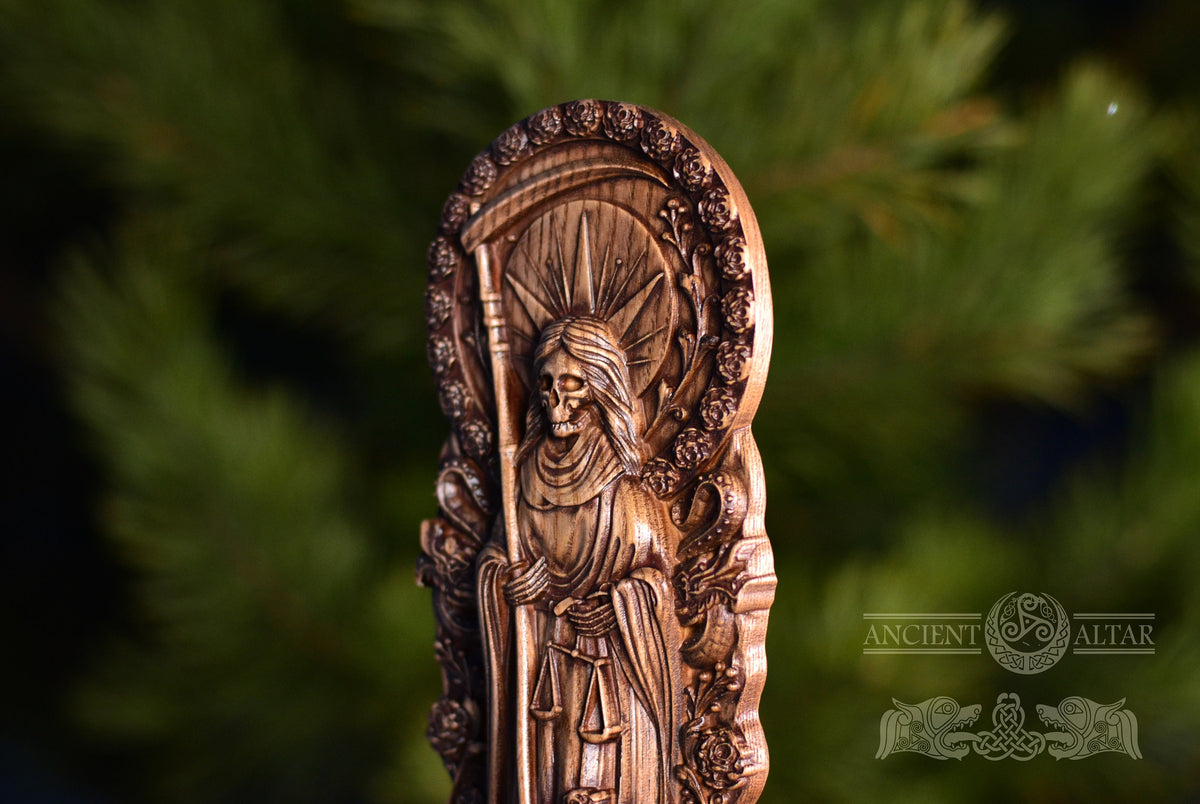 Santa Muerte goddess statuette, Holy Death, for home altar, Catholicism, Hinduism, wicca, statue, witches