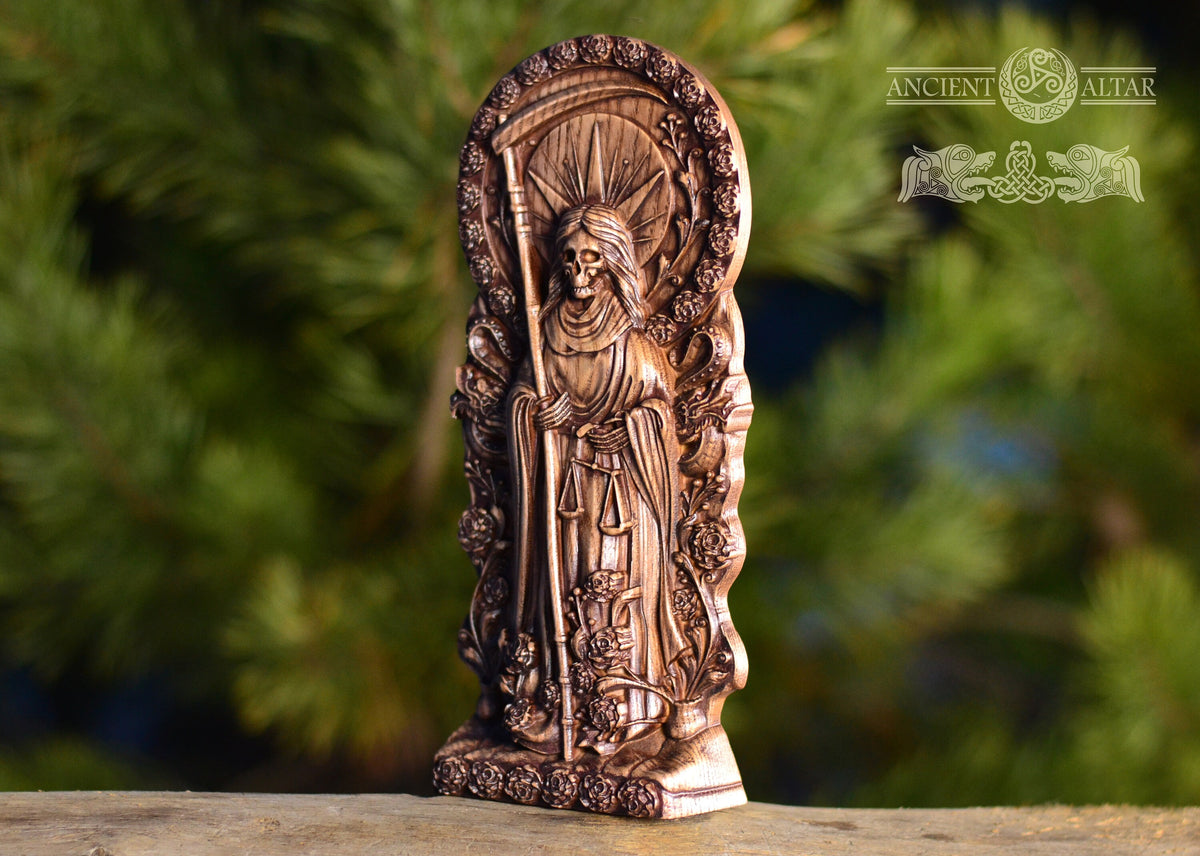 Santa Muerte goddess statuette, Holy Death, for home altar, Catholicism, Hinduism, wicca, statue, witches