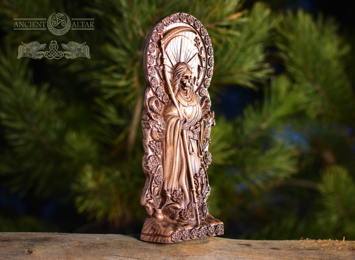 Santa Muerte goddess statuette, Holy Death, for home altar, Catholicism, Hinduism, wicca, statue, witches