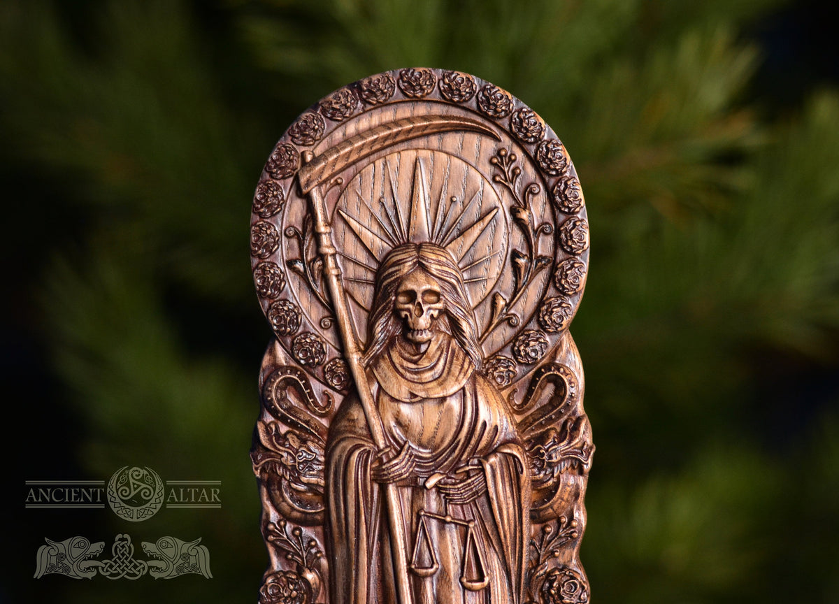 Santa Muerte goddess statuette, Holy Death, for home altar, Catholicism, Hinduism, wicca, statue, witches